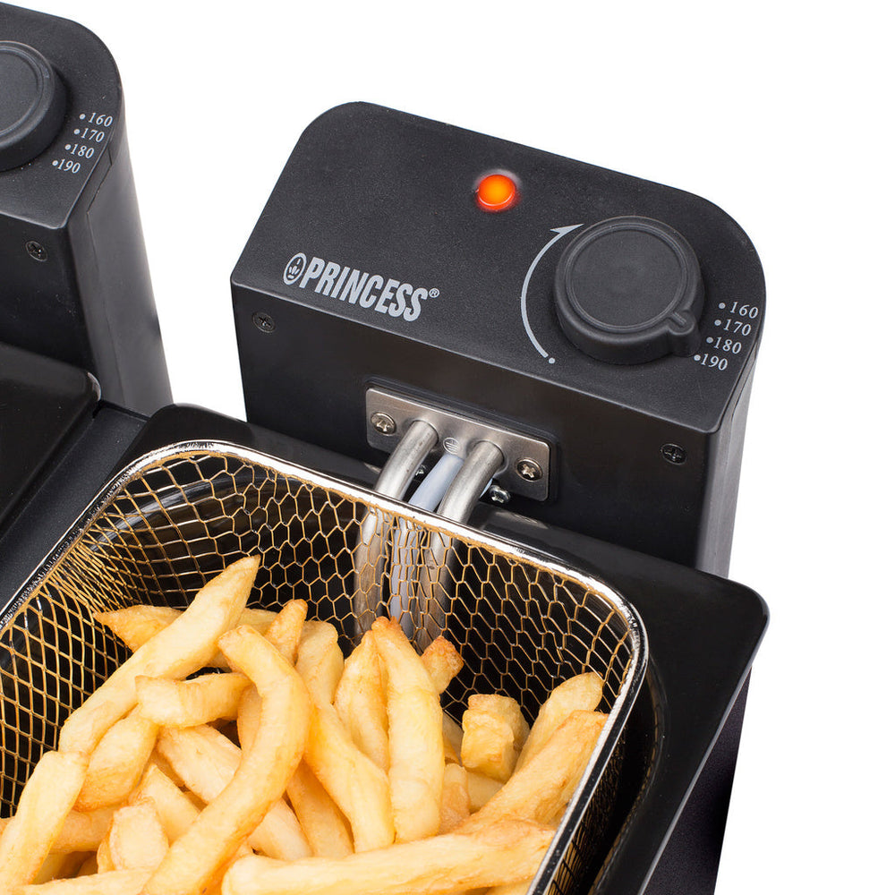 Fritös Dubbel 2x3L 2x1800W Svart Princess