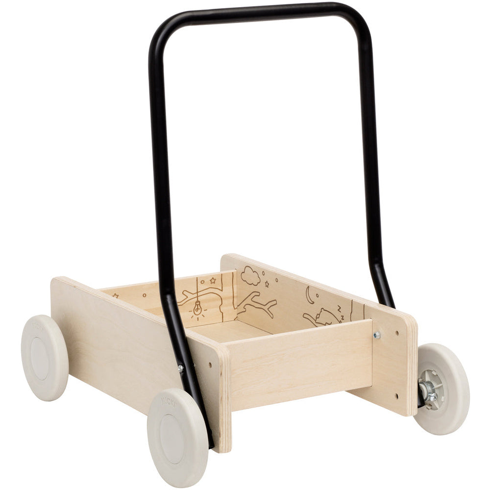 Lära gå vagn trä premium Micki