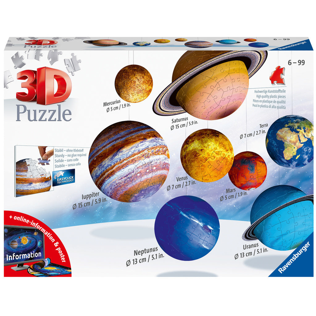 3D Puzzle Solar System 27/54/72/108p. Ravensburger