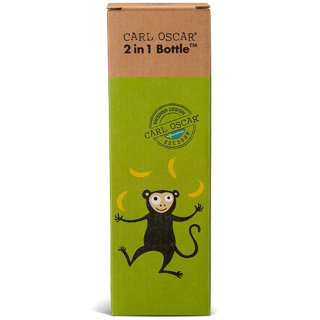 Barnflaska 2 i 1 0,3 + 0,15L Lime Carl Oscar
