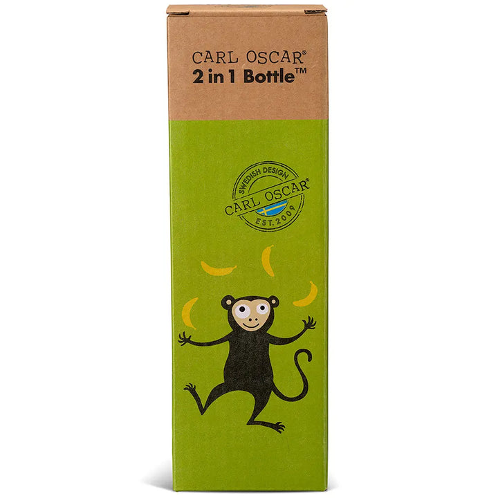 Barnflaska 2 i 1 0,3 + 0,15L Lime Carl Oscar