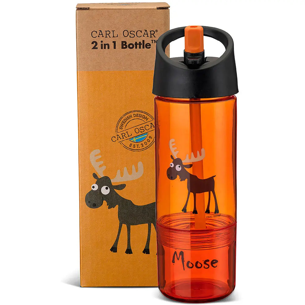 Barnflaska 2 i 1 0,3 + 0,15L Orange Carl Oscar