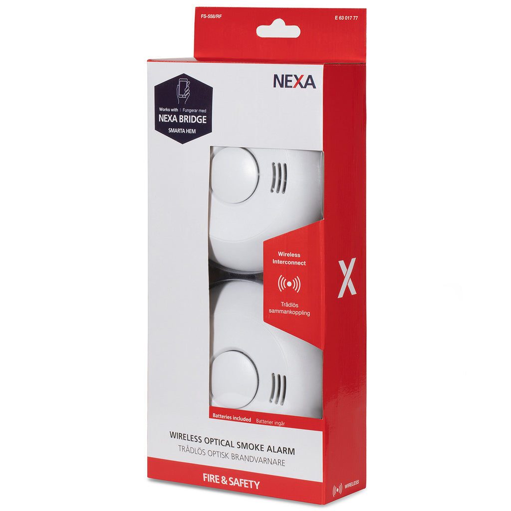 FS-558/RF Trådl brandvarnare 2-pack Nexa