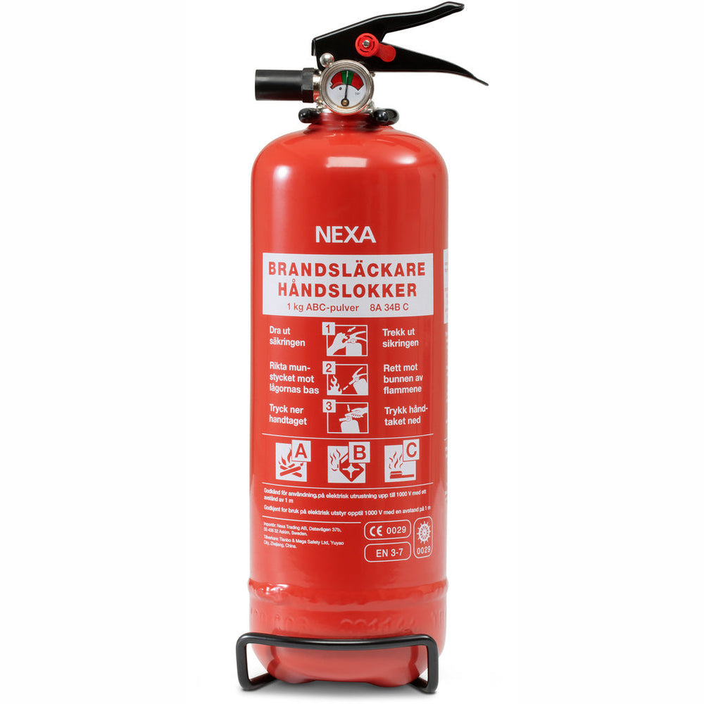 Brandsläckare Röd 1kg 8A Nexa