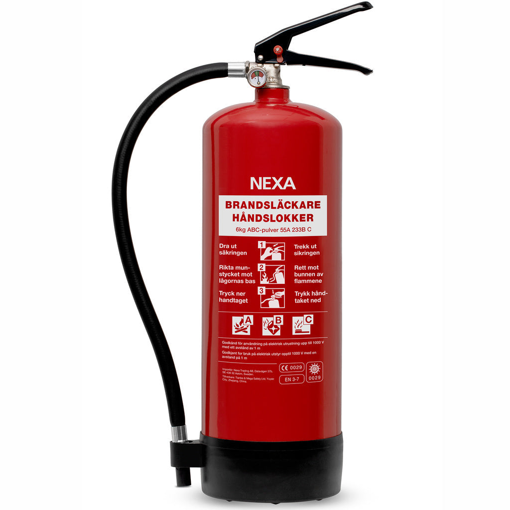 Brandsläckare Röd 6kg 55A Nexa
