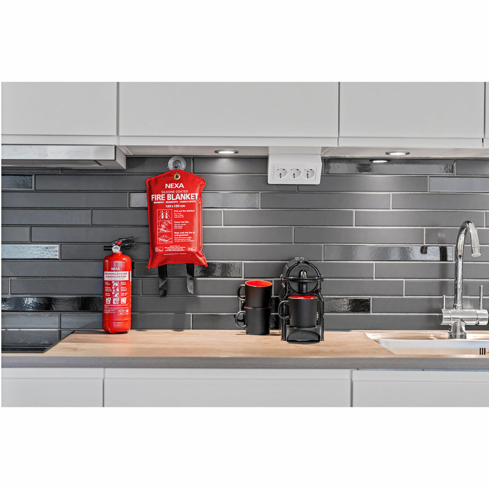 FB-120 RM Brandfilt Silikon Röd 120x120 cm Nexa