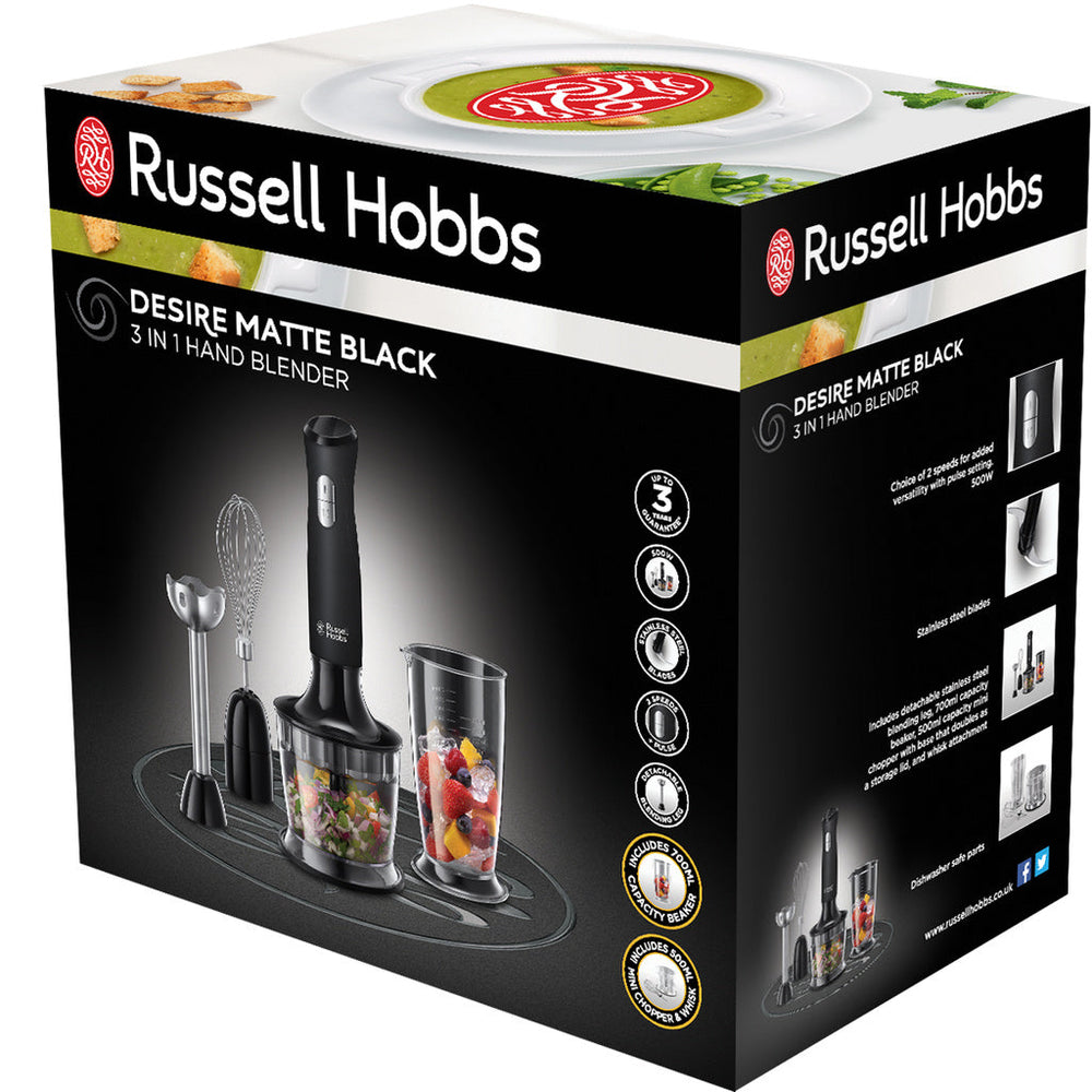Stavmixer 24702-56 Black 3in1 Hand Blender Russell Hobbs