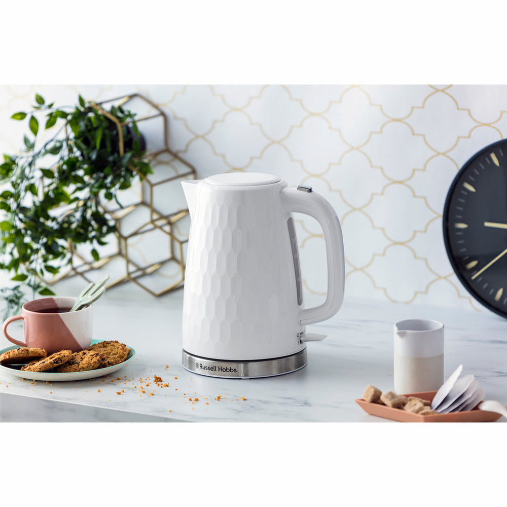 Vattenkokare 2605070 Honeycomb Kettle White Russell Hobbs
