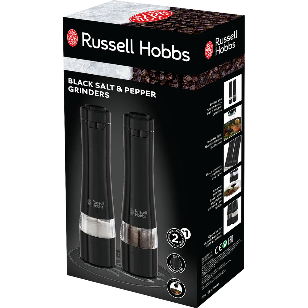 Salt&Pepparkvarn Keramisk Stålverk svart stål Russell Hobbs