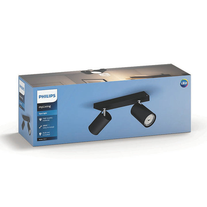 myLiving Kosipo 2 Spot Svart Philips