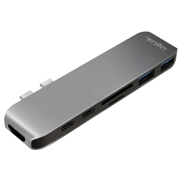 Dual USB-C 7-in1 Hub PD 100W LogiLink
