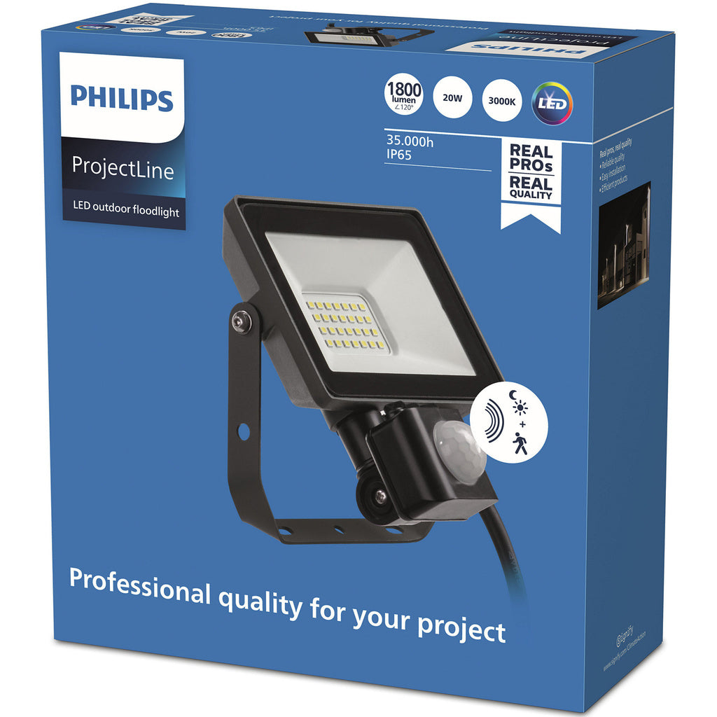ProjectLine Strålkastare 20W 1800lm Sensor Philips