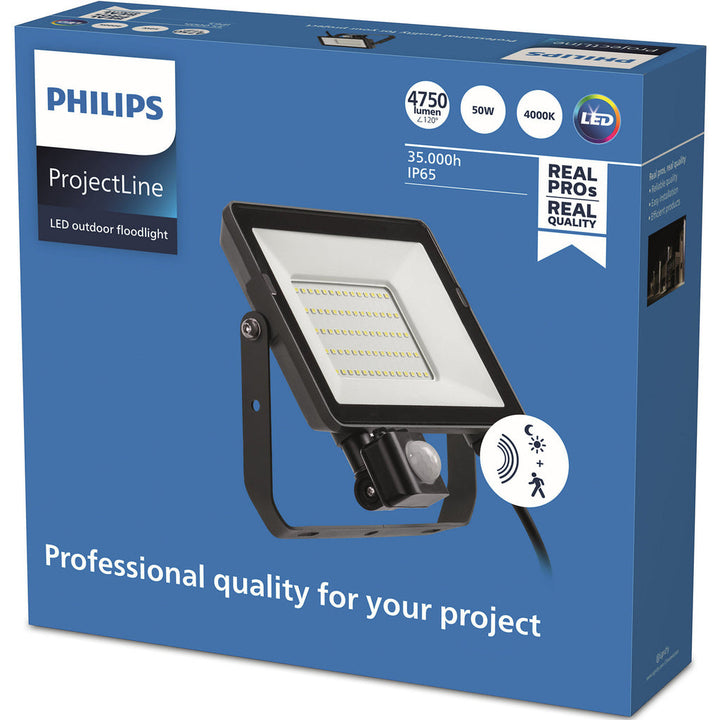 ProjectLine Strålkastare 50W 4750lm Sensor Philips