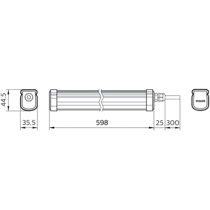 ProjectLine Taklampa 60cm 17W 1700lm IP65 Philips
