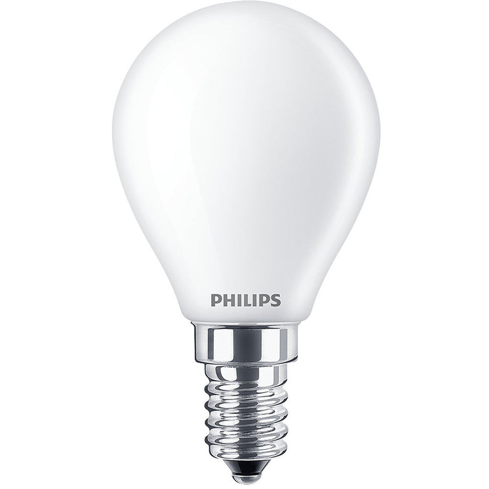 2-pack LED E14 Klot 4,3W (40W) Frost 470lm Philips
