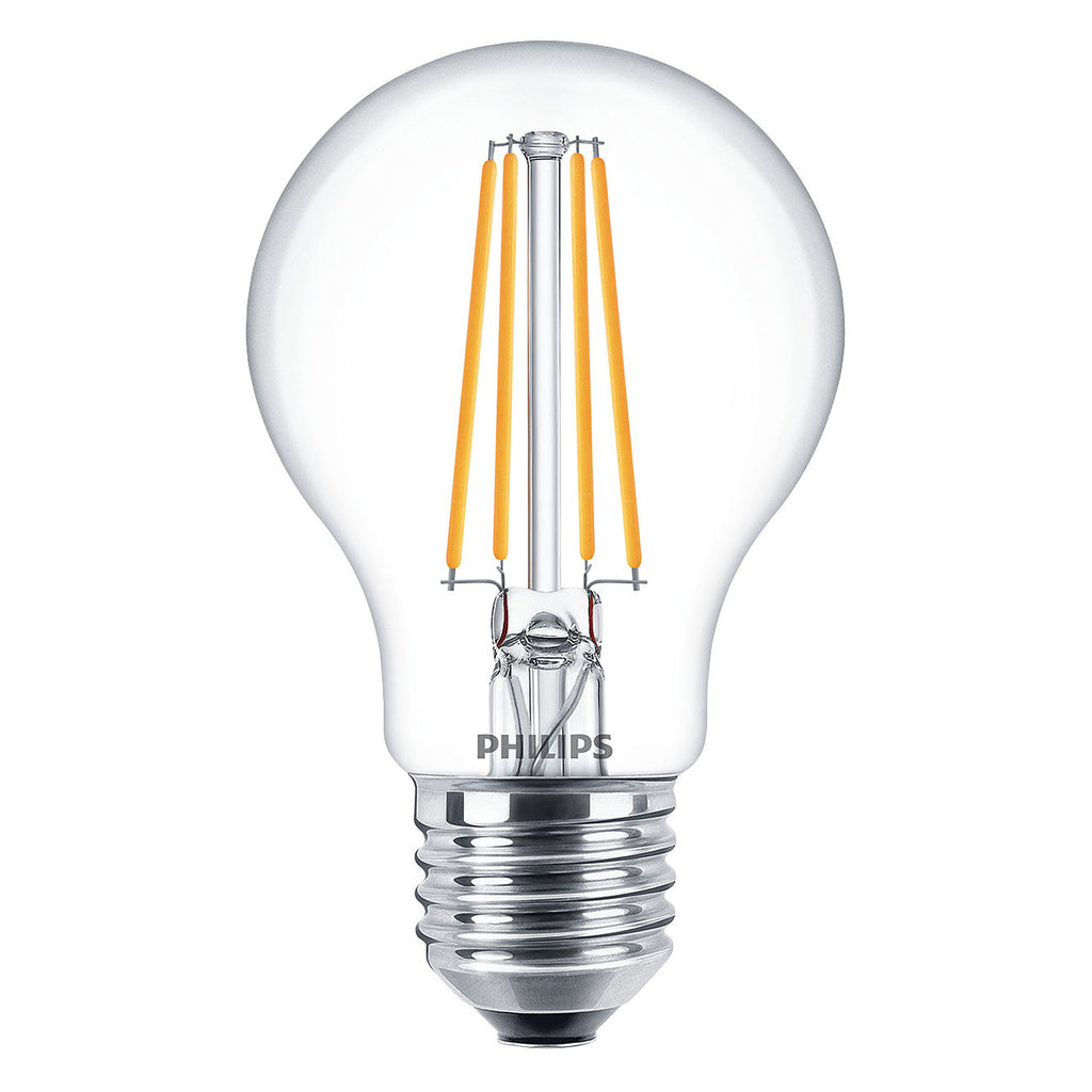 3-pack LED E27 Normal Klar 60W 806lm Philips
