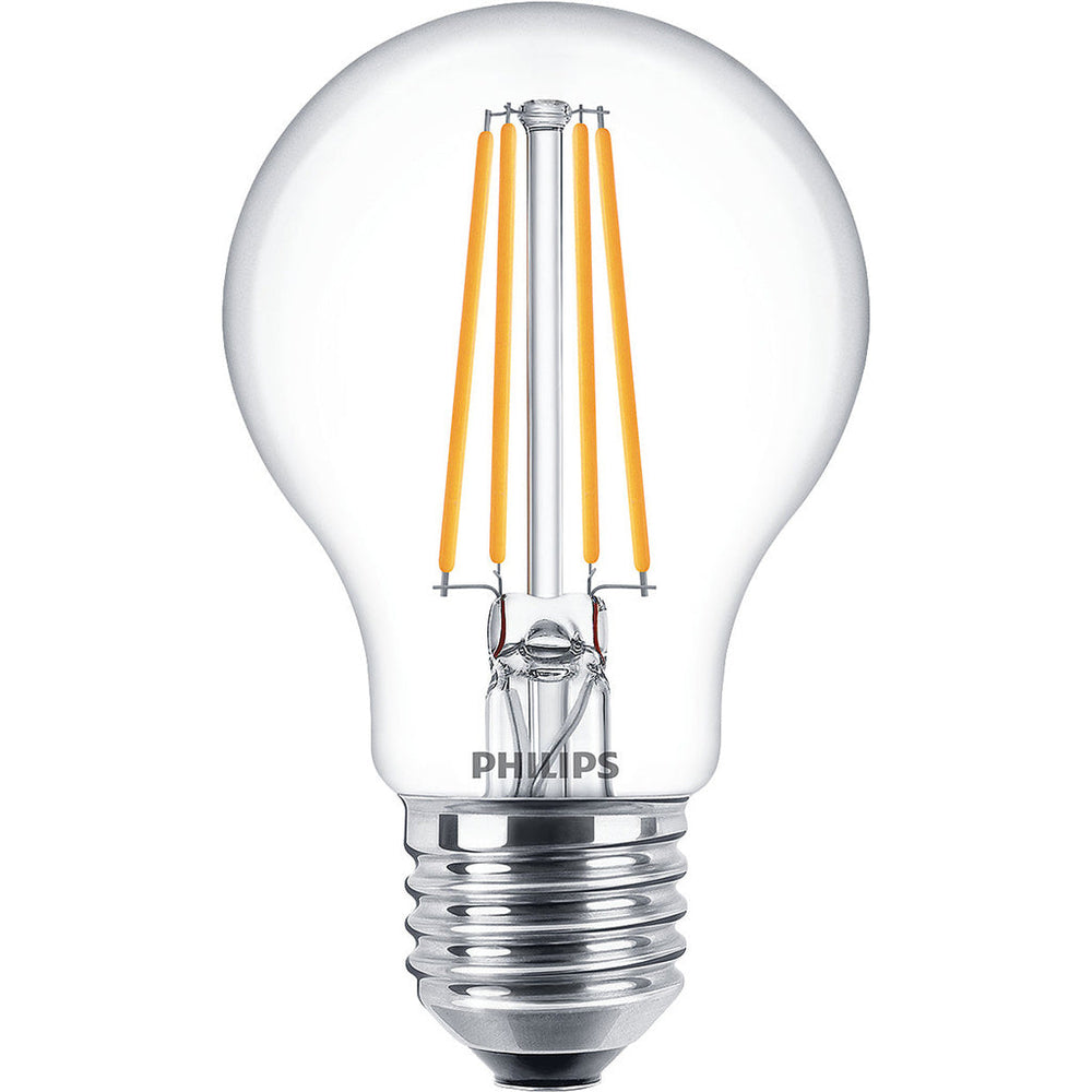 2-pack LED E27 Normal 7W (60W) Klar 806lm Philips