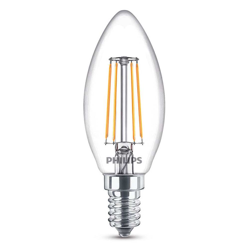 6-pack LED E14 Kron 4W (40W) Klar 470lm Philips