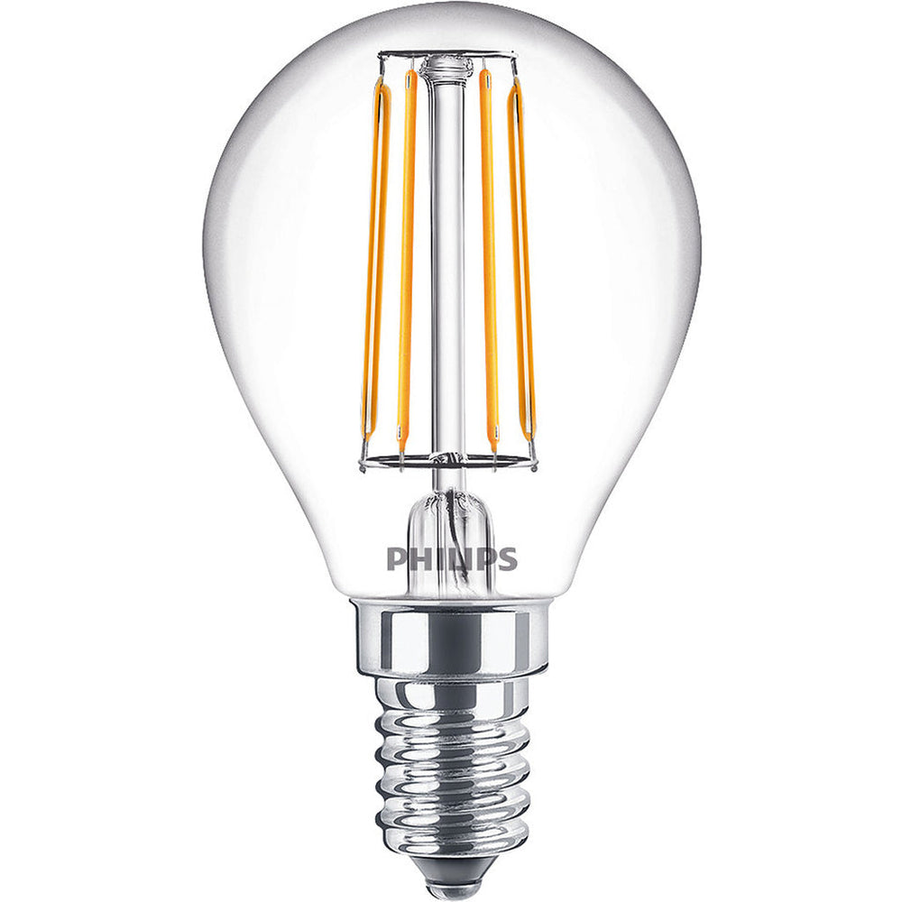2-pack LED E14 Klot 4,3W (40W) Klar 470lm Philips