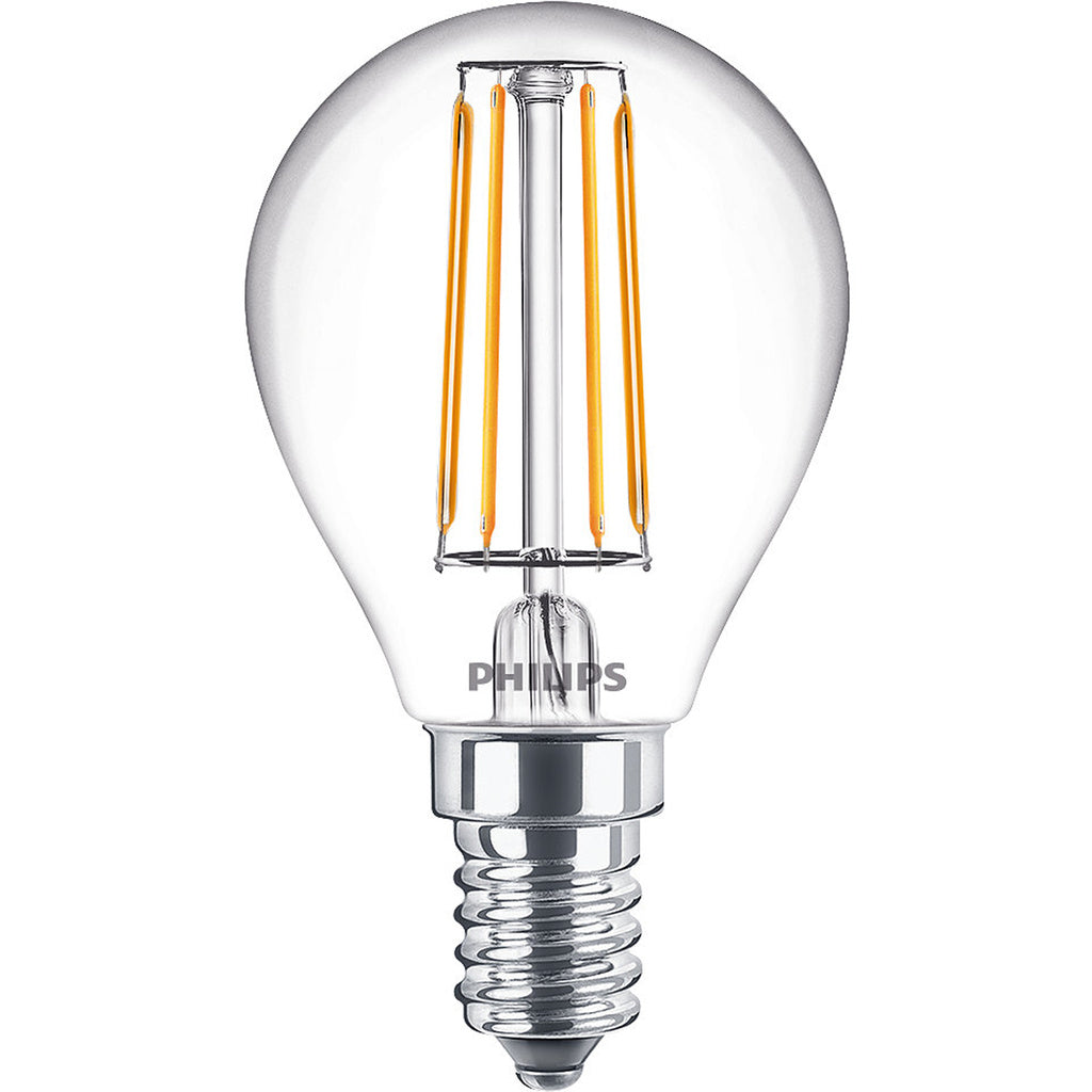 2-pack LED E14 Klot 4,3W (40W) Klar 470lm Philips
