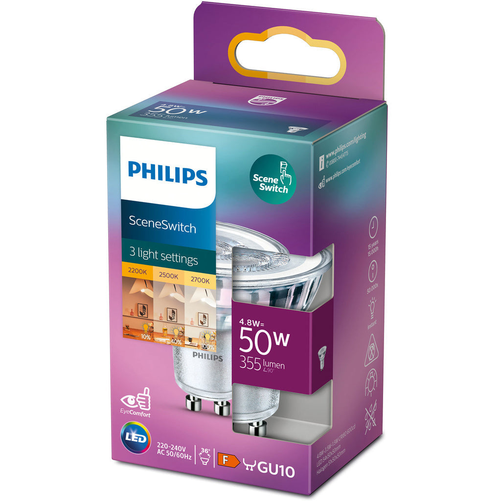 LED SceneSwitch GU10 10-40-100% 50W 355lm Philips