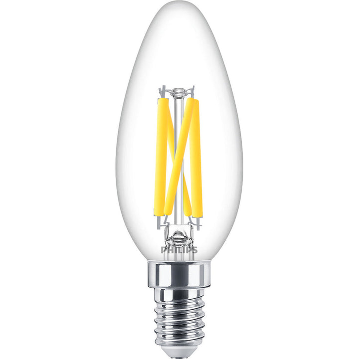 LED E14 Kron 3,4W (40W) Klar Dim WarmGlow 470 Philips