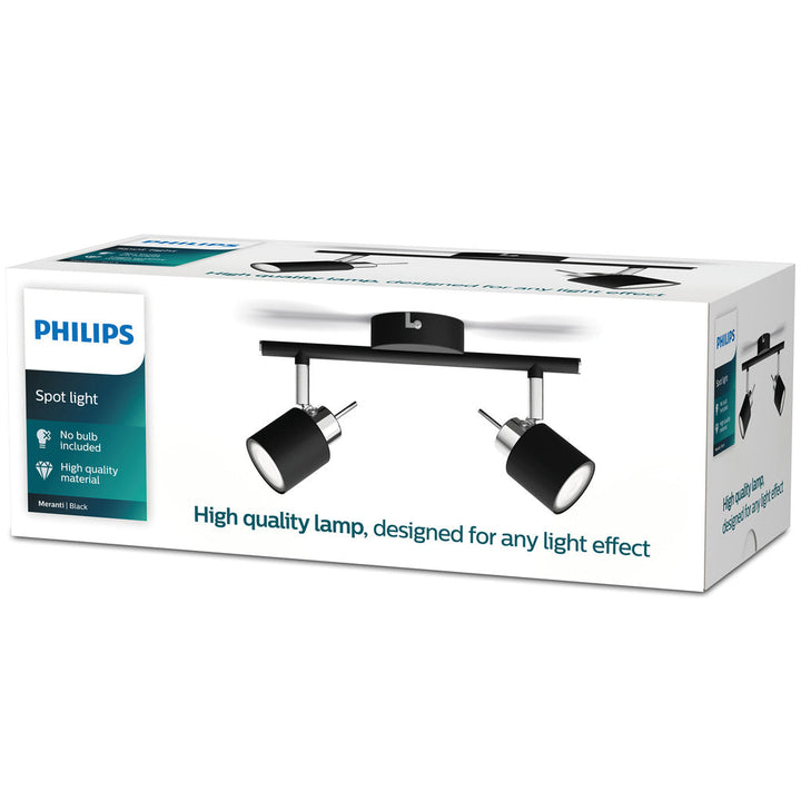 Meranti Spotlight 2 Spot Svart Philips