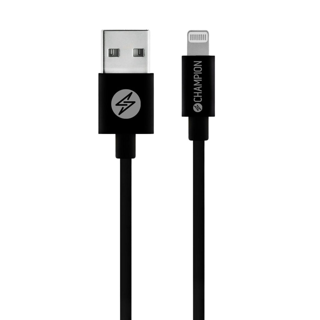 USB-A till Lightning Kabel 1m Svart Champion