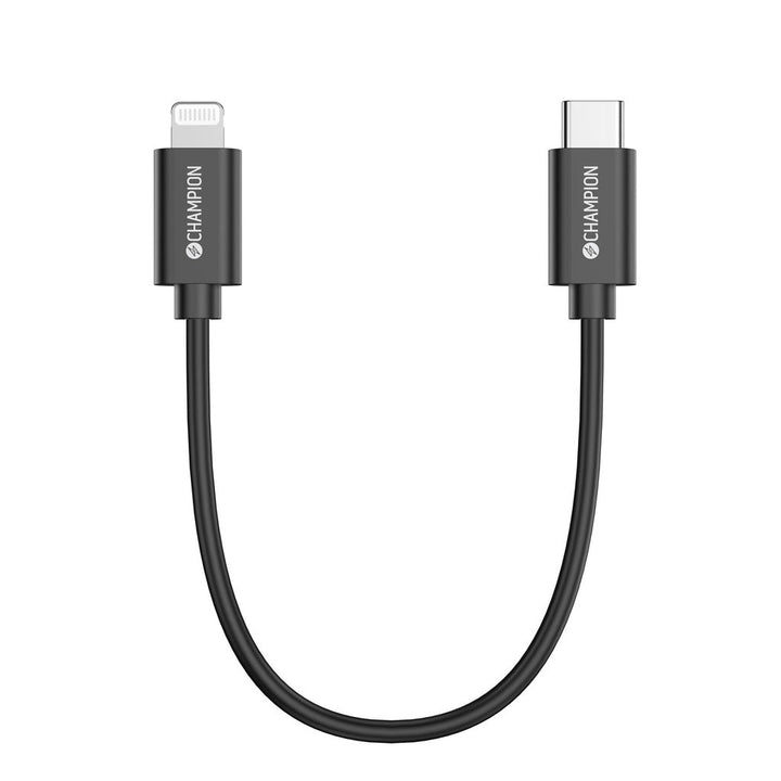 USB-C till Lightning Kabel 30cm Svart Champion