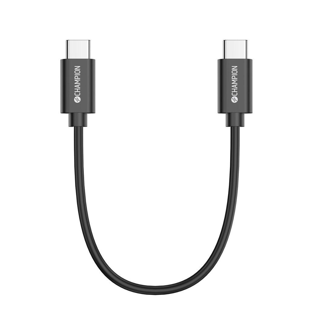 USB-C Kabel 30cm Svart Champion