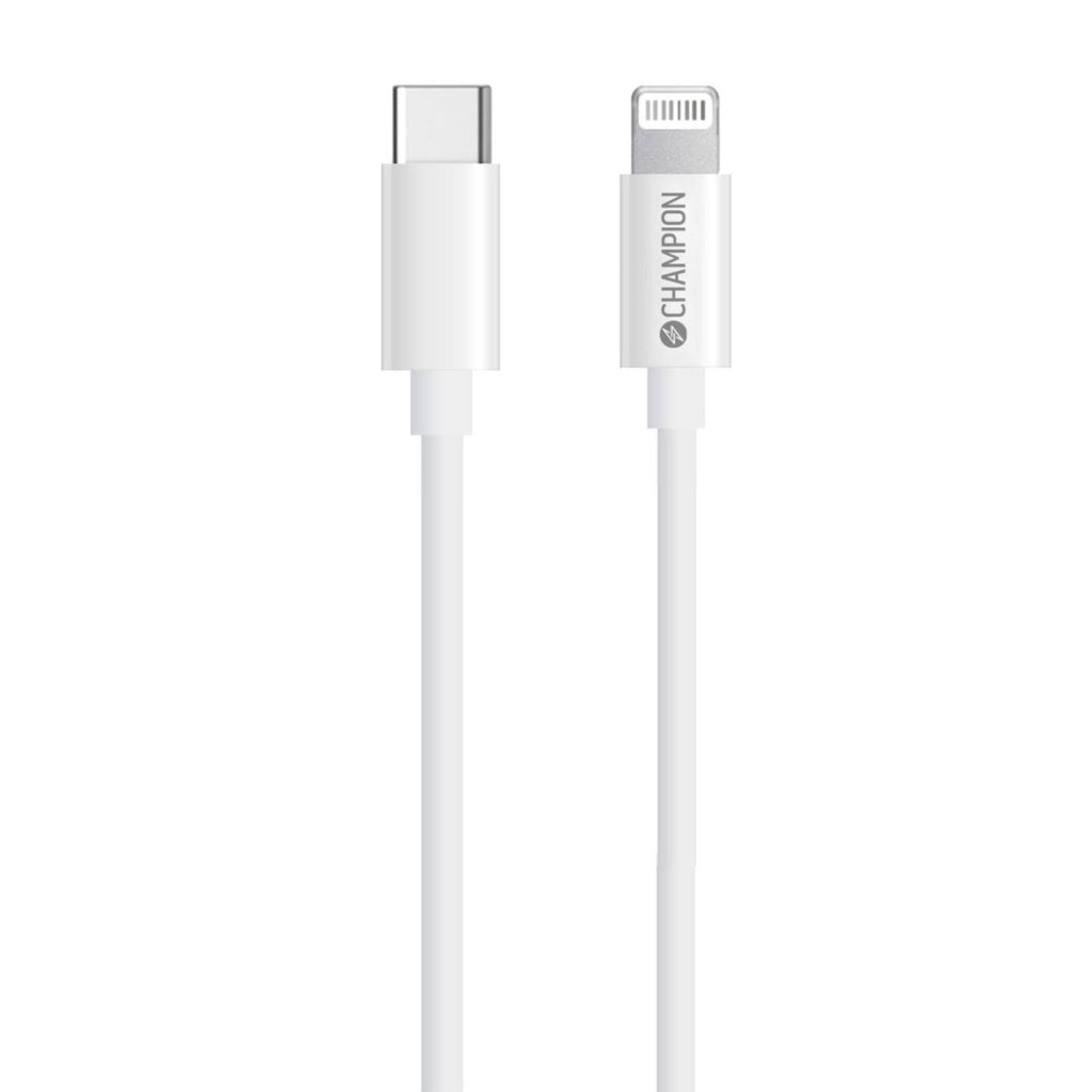 USB-C till Lightning Kabel 1m Vit Champion