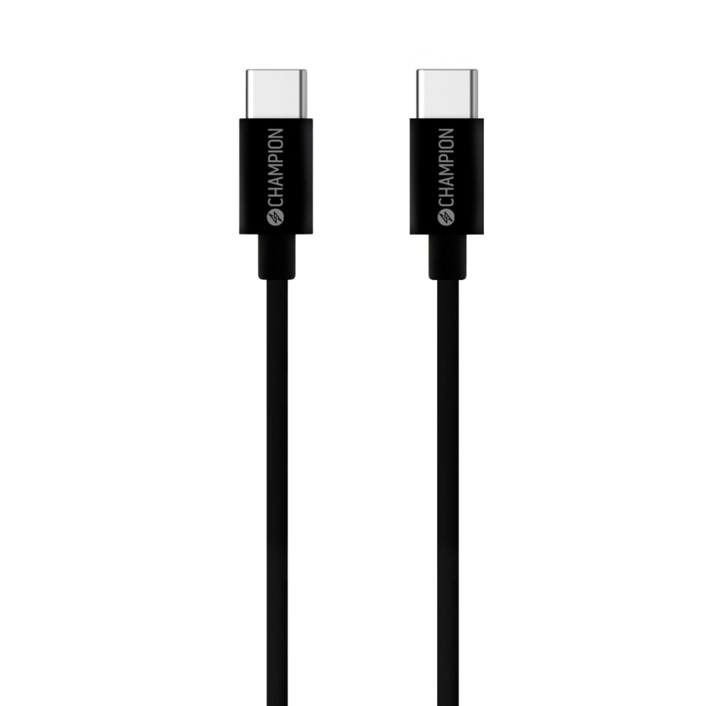 USB-C Kabel 60W 2m Svart Champion