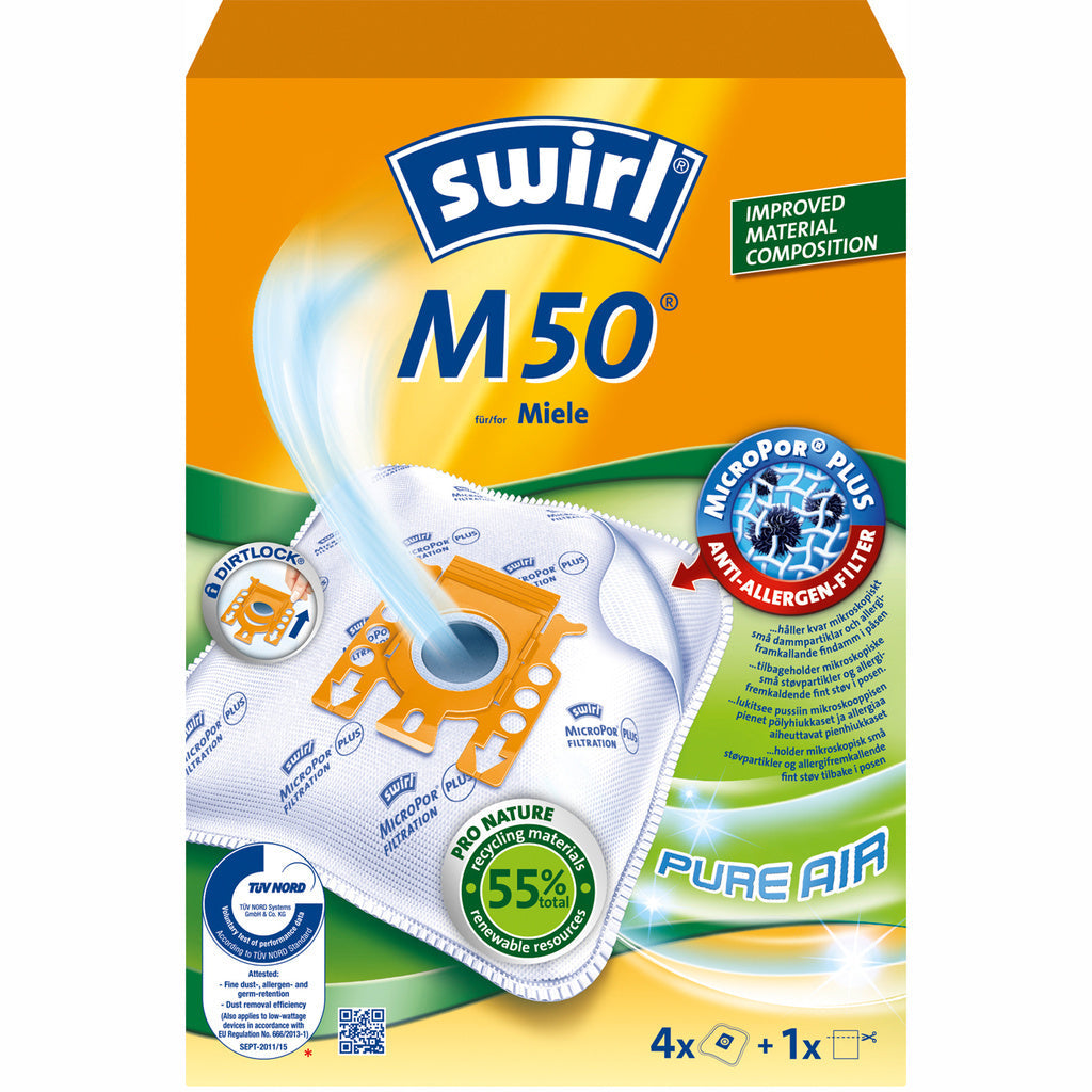 Dammsugarpåsar M50   OBS 3X4ST   3ST DFP Swirl