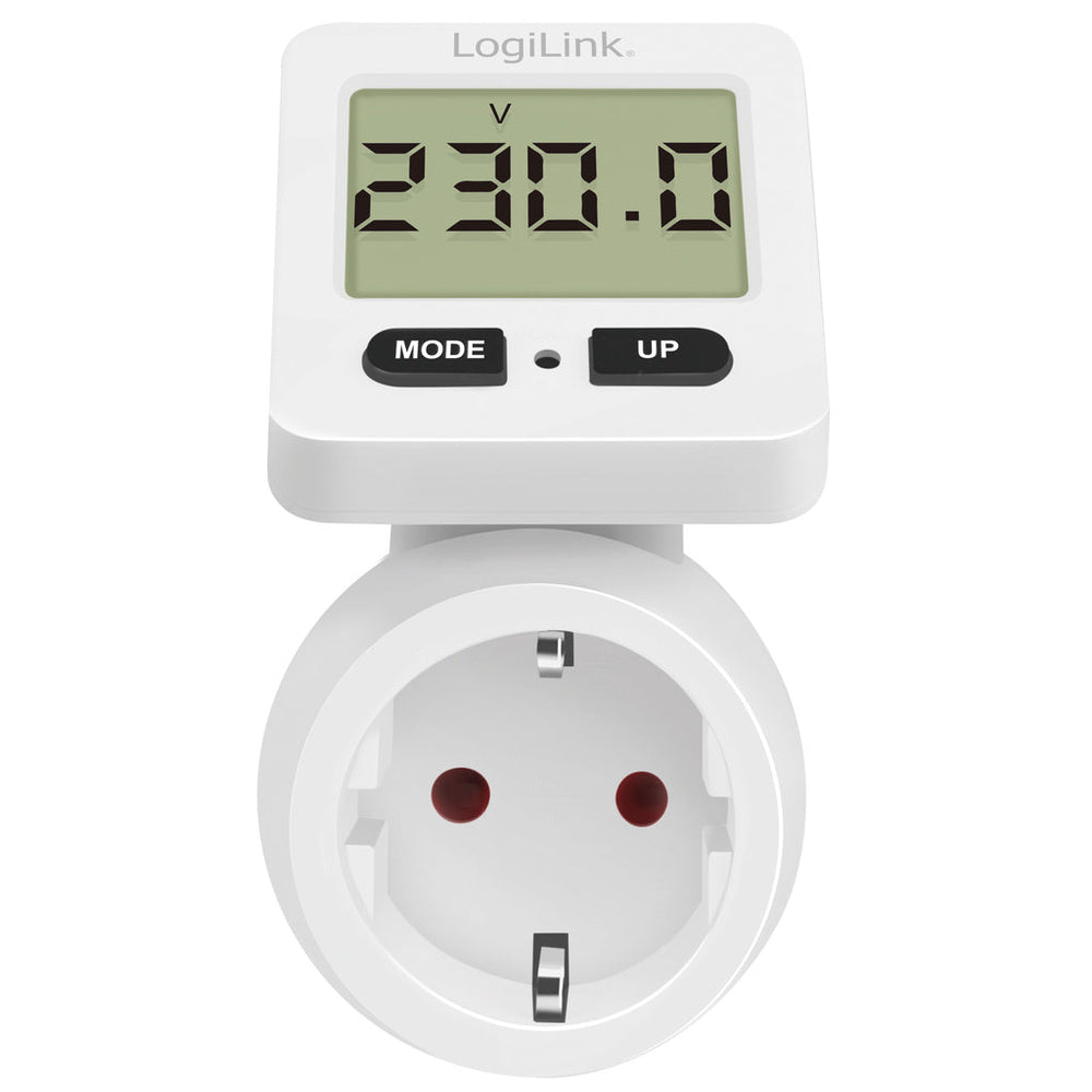 Energimätare med kostnadsberäkning Roterbar display LogiLink