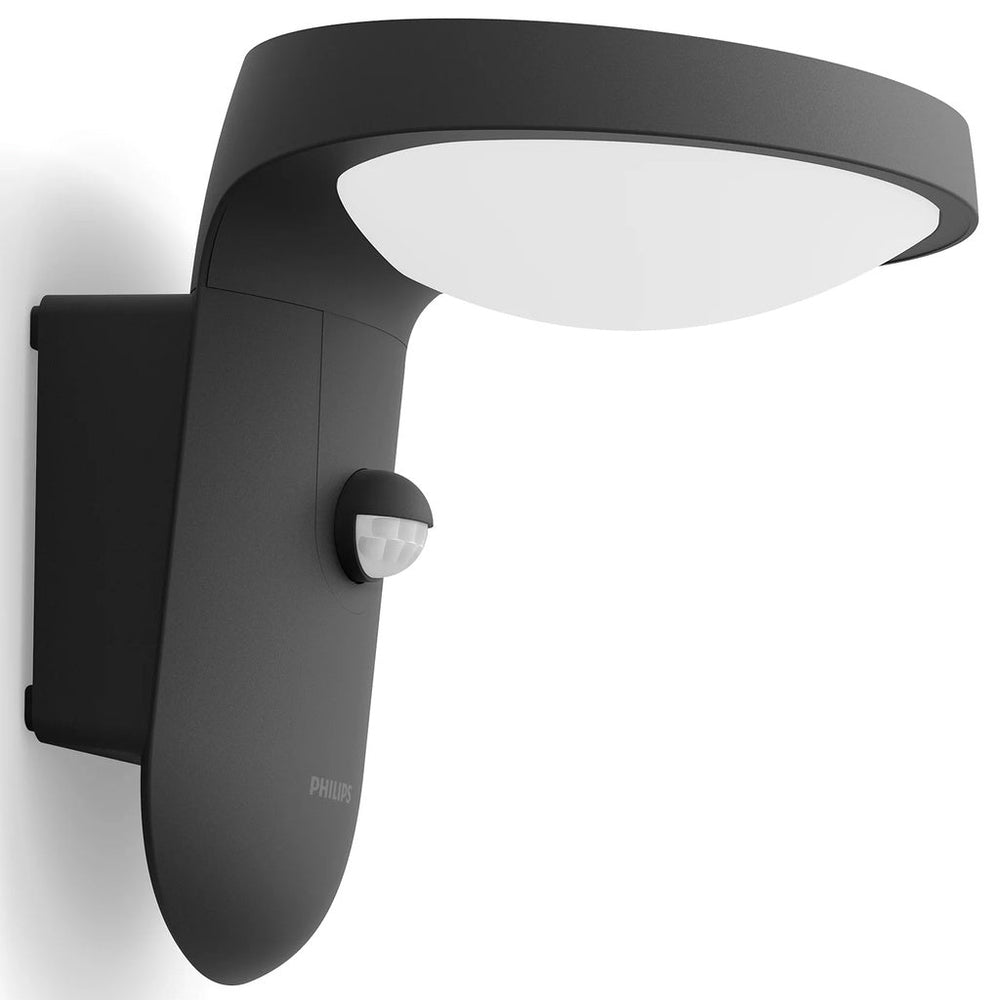 Tyla Vägglampa Solcell IR-sensor Ultra Efficient LED 255lm IP44 Antracit Philips