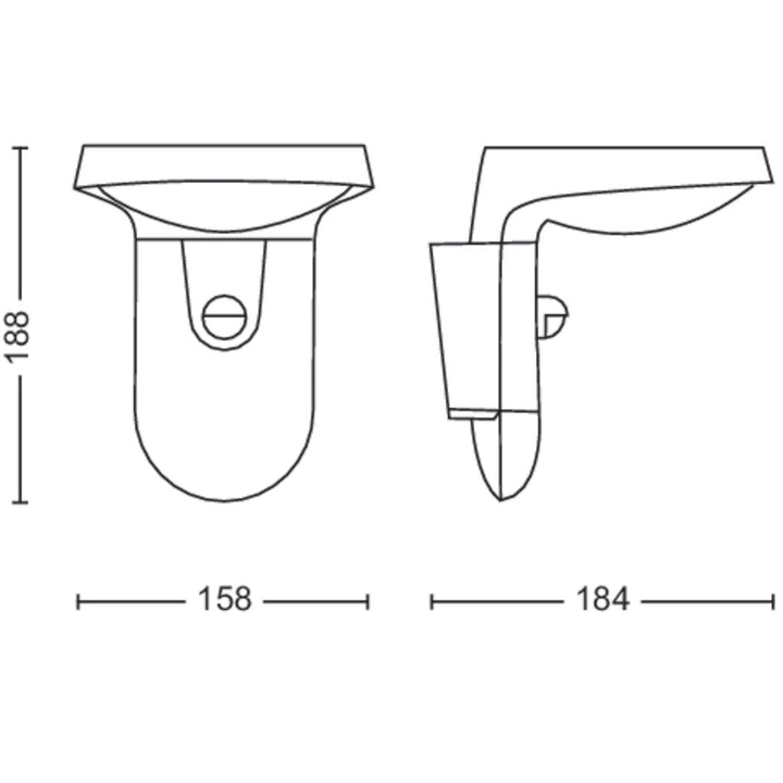 Tyla Vägglampa Solcell IR-sensor Ultra Efficient LED 255lm IP44 Antracit Philips