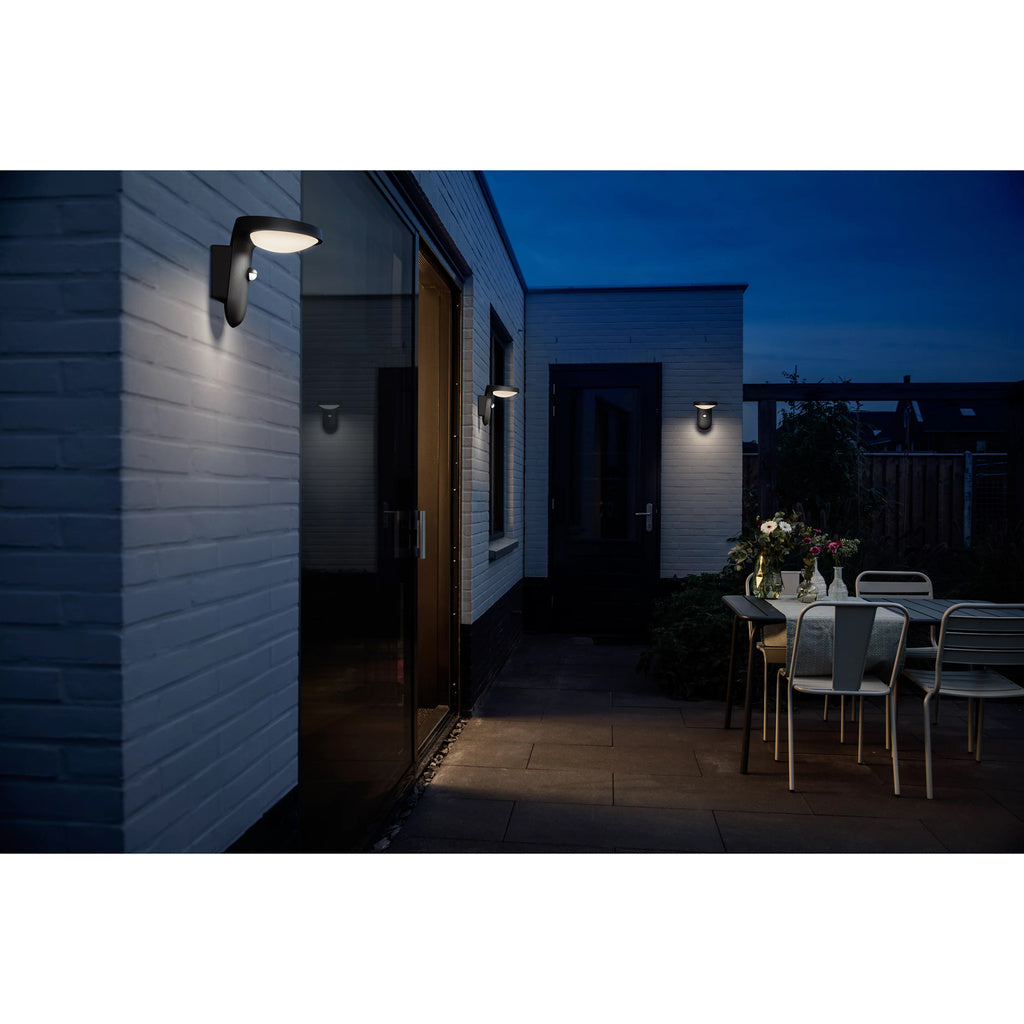 Tyla Vägglampa Solcell IR-sensor Ultra Efficient LED 255lm IP44 Antracit Philips