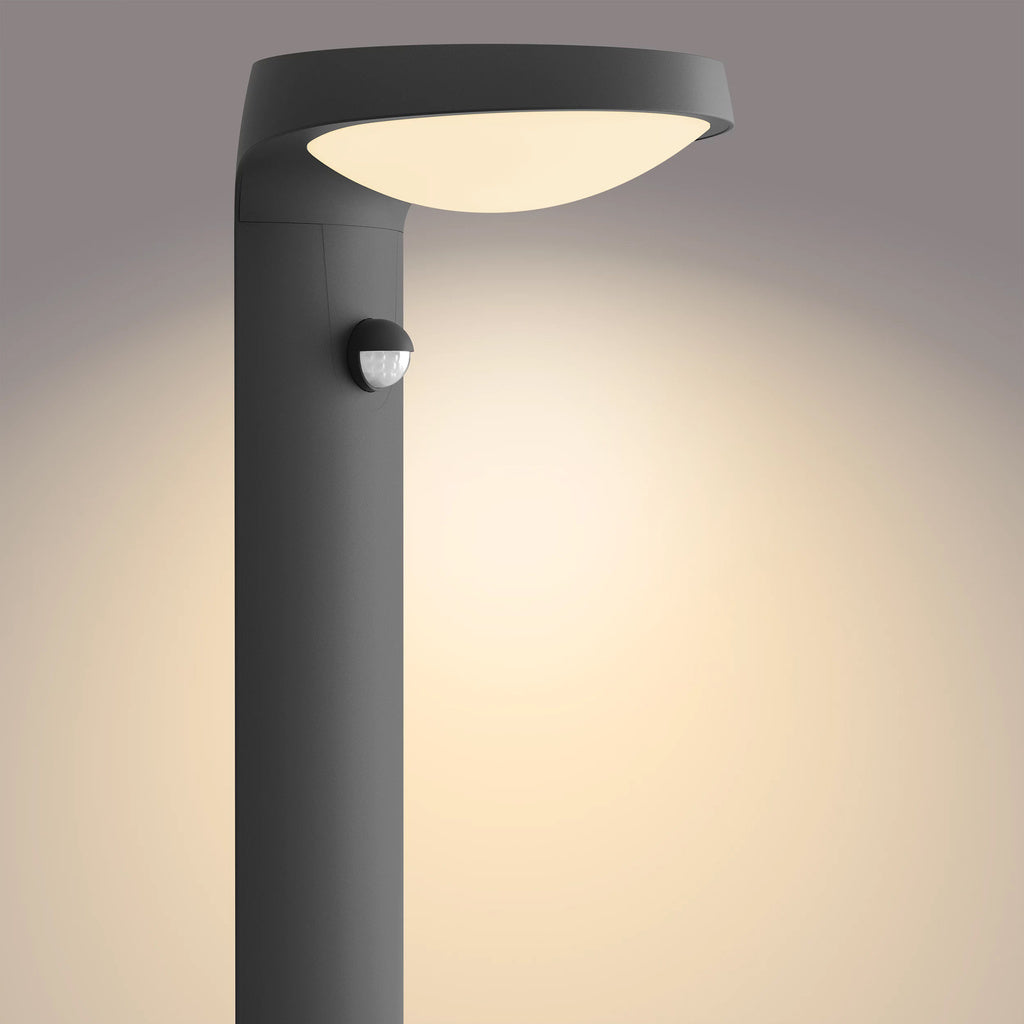 Tyla Piedestal Solcell IR-sensor Ultra Efficient LED 255lm IP44 Antracit Philips