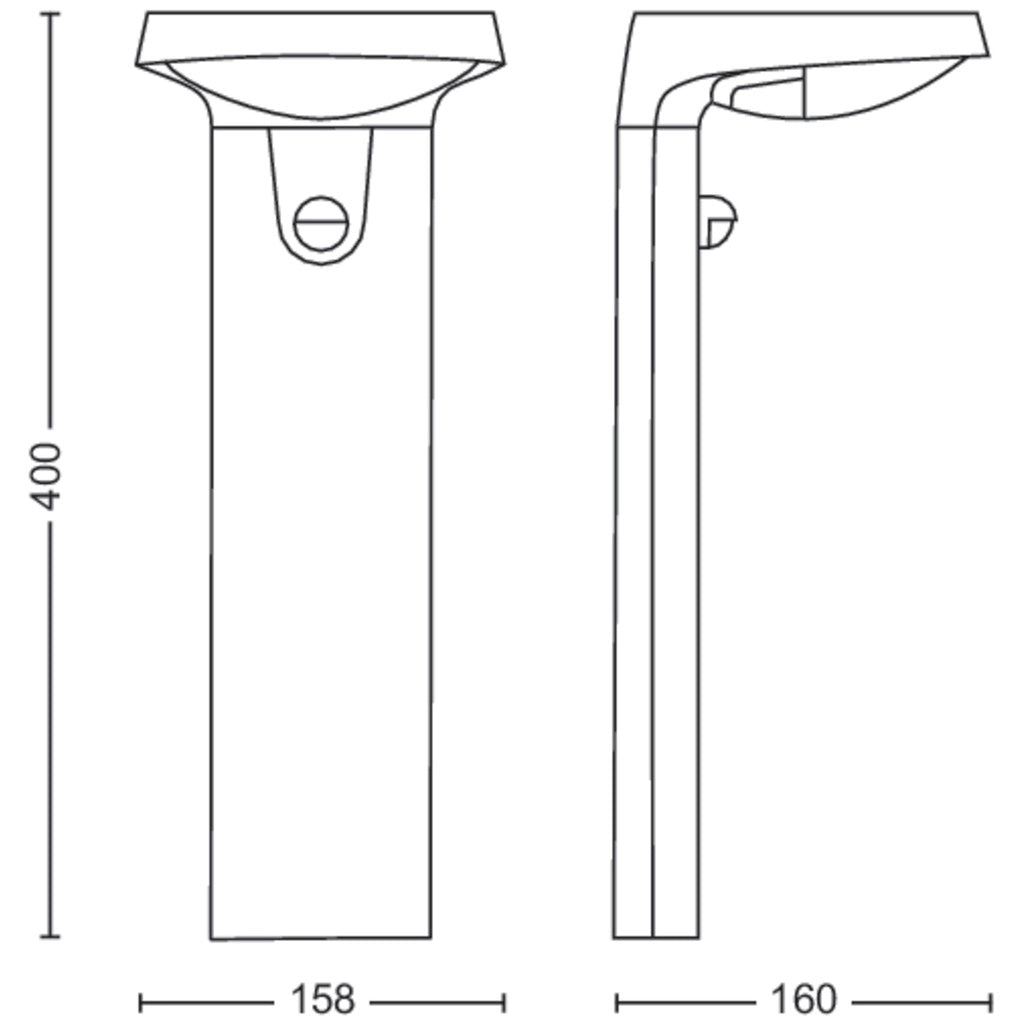 Tyla Piedestal Solcell IR-sensor Ultra Efficient LED 255lm IP44 Antracit Philips