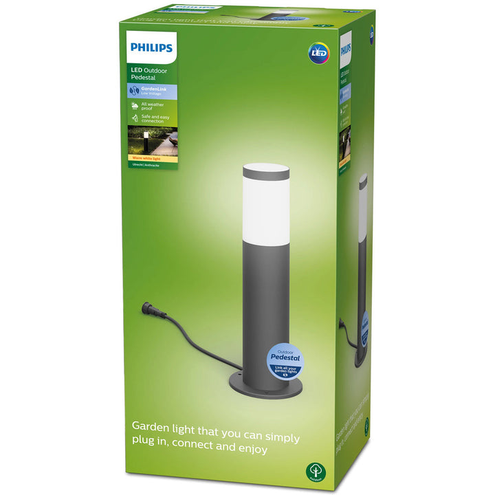 GardenLink Utrecht Piedestal Varmvit 600 lm Antracit Philips