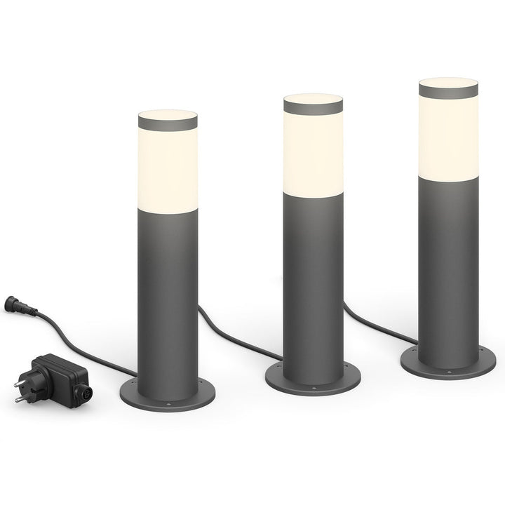 GardenLink Startkit Piedestal Varmvit 600 lm 3-pack Antracit Philips