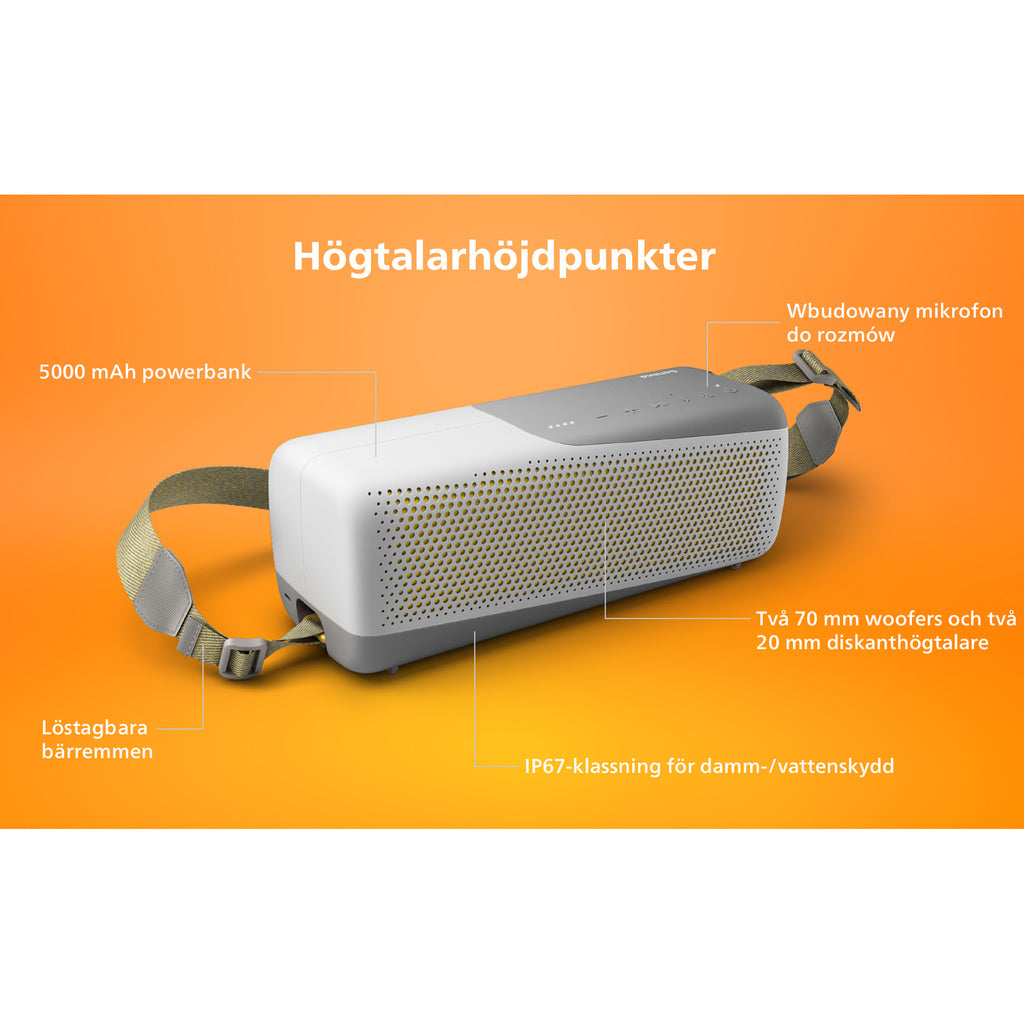 GO Wireless Speaker - TAS7807 Vit Philips