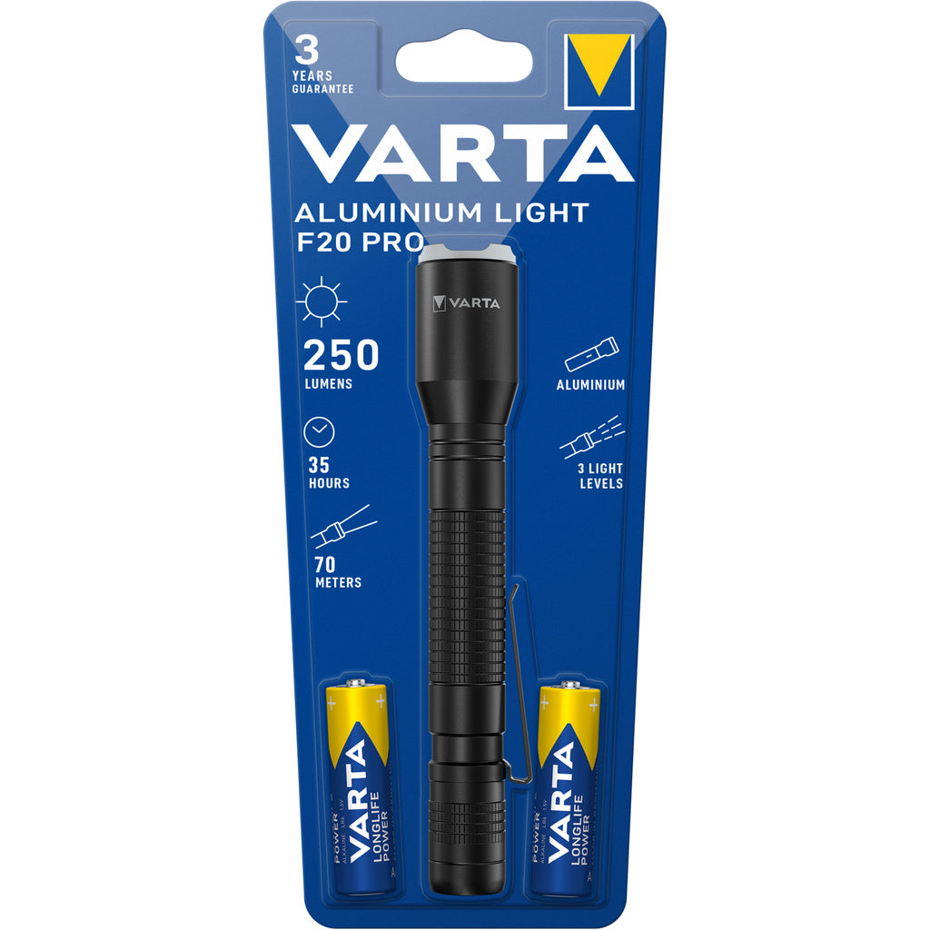 Aluminium Light F20 Pro Ficklampa 250 lm Varta