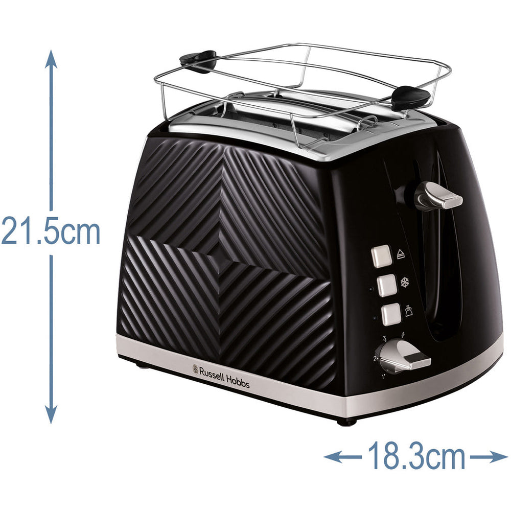 Brödrost Svart Groove 2S Toast 26390-56 Russell Hobbs