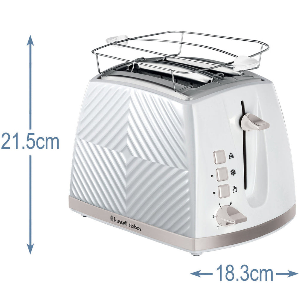 Brödrost Vit Groove 2S Toast 26391-56 Russell Hobbs