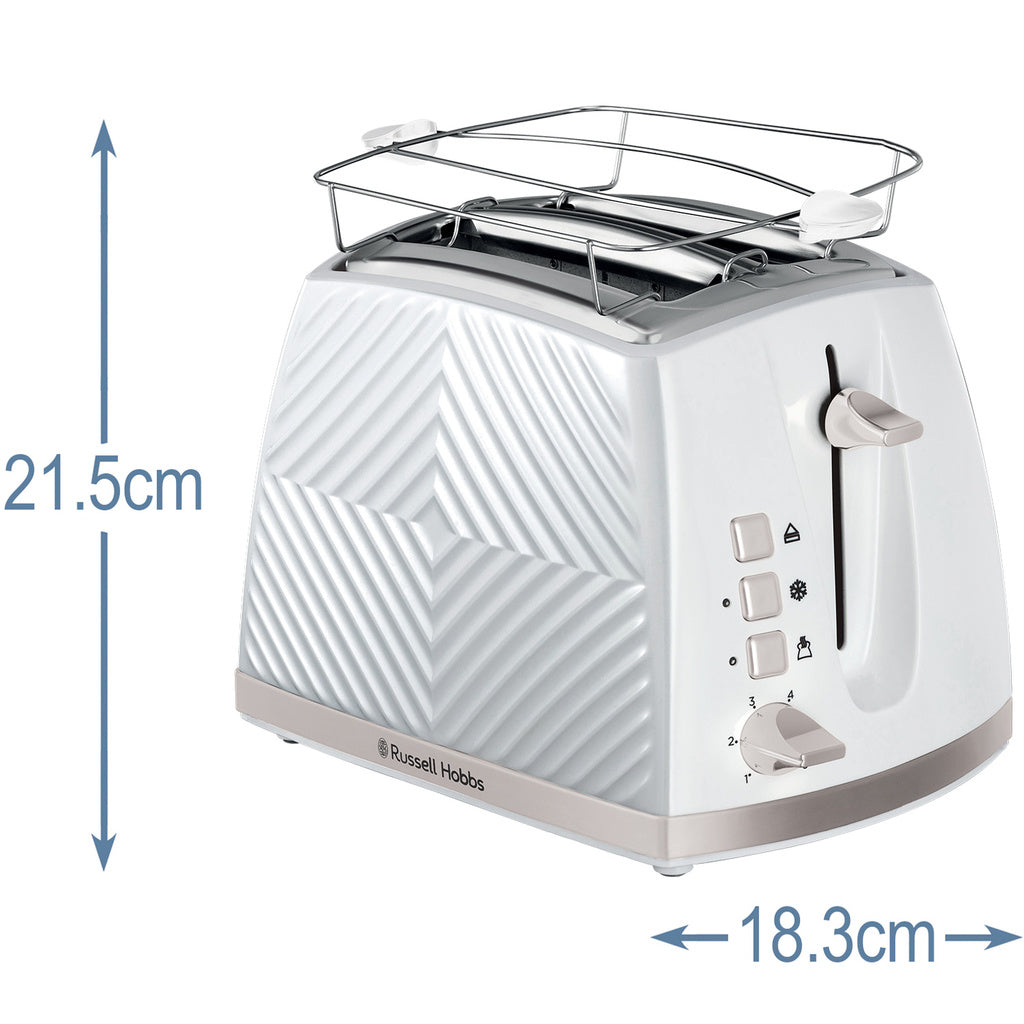 Brödrost Vit Groove 2S Toast 26391-56 Russell Hobbs