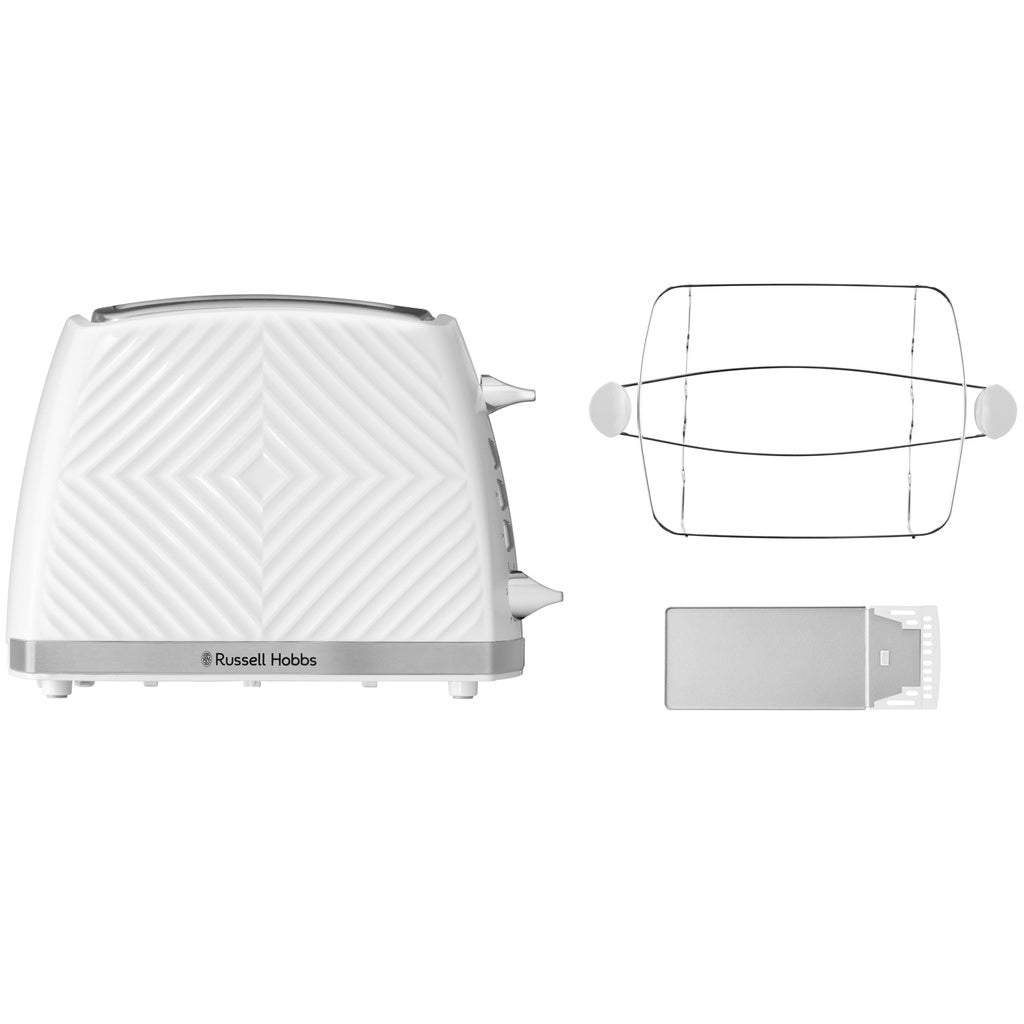 Brödrost Vit Groove 2S Toast 26391-56 Russell Hobbs
