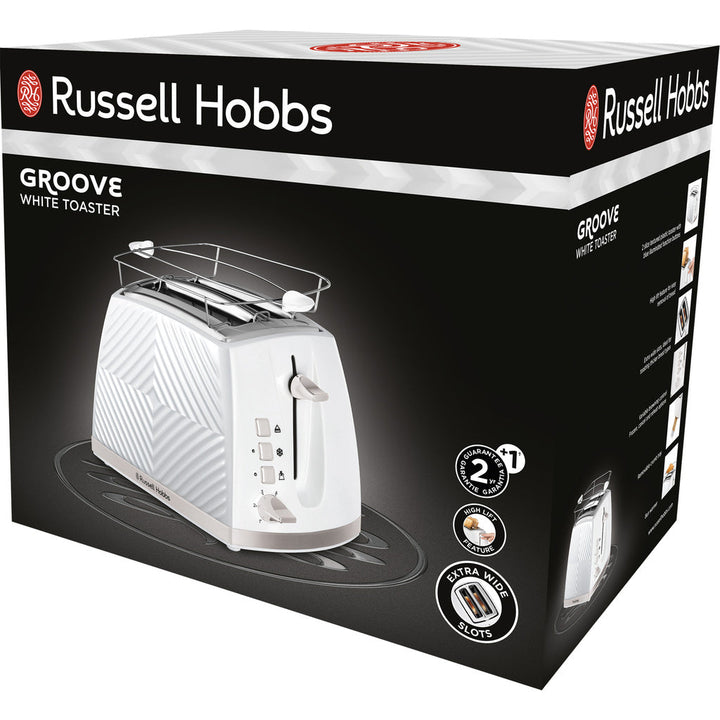 Brödrost Vit Groove 2S Toast 26391-56 Russell Hobbs