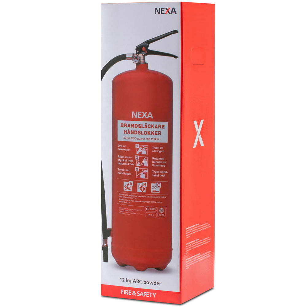 Brandsläckare Pulver Röd 12kg 55A 233B C Nexa