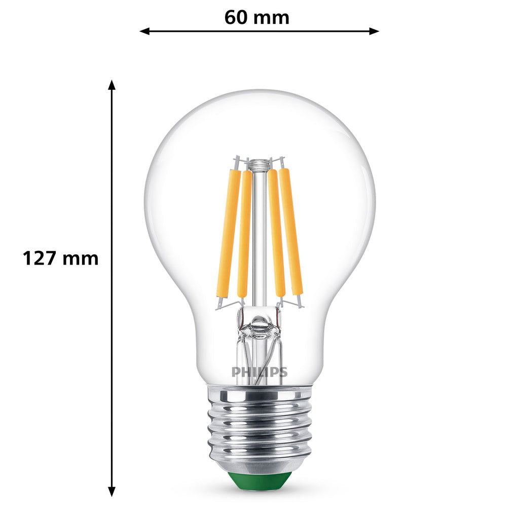 LED E27 Normal 2,3W (40W) Klar 485lm 2700K Energiklass A Philips